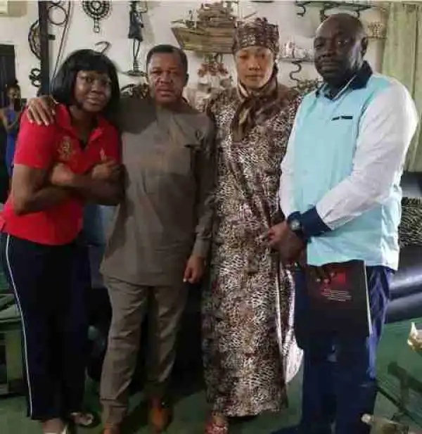 Francis Duru And Segun Arinze Pay Eucharia Anunobi A Condolence Visit (Photo)